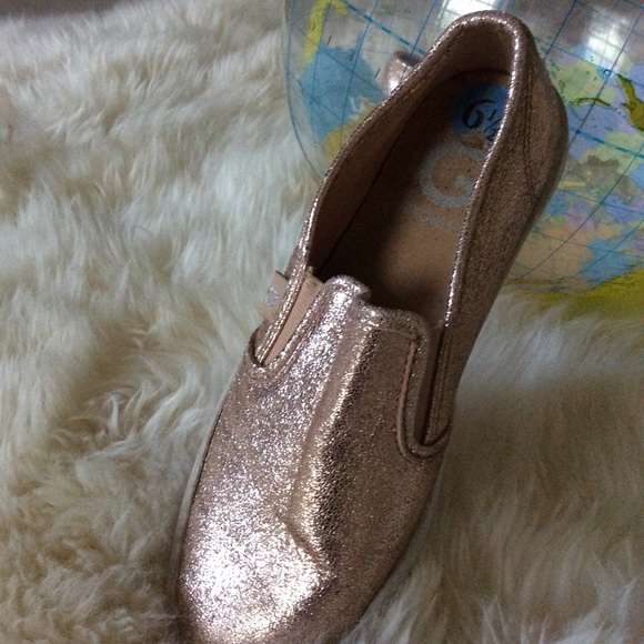 G by Guess Glitter Gold Slip on Sneaker 6.5 - Picture 2 of 5